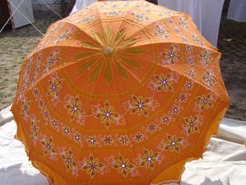 UmbrellaOrangeFloral