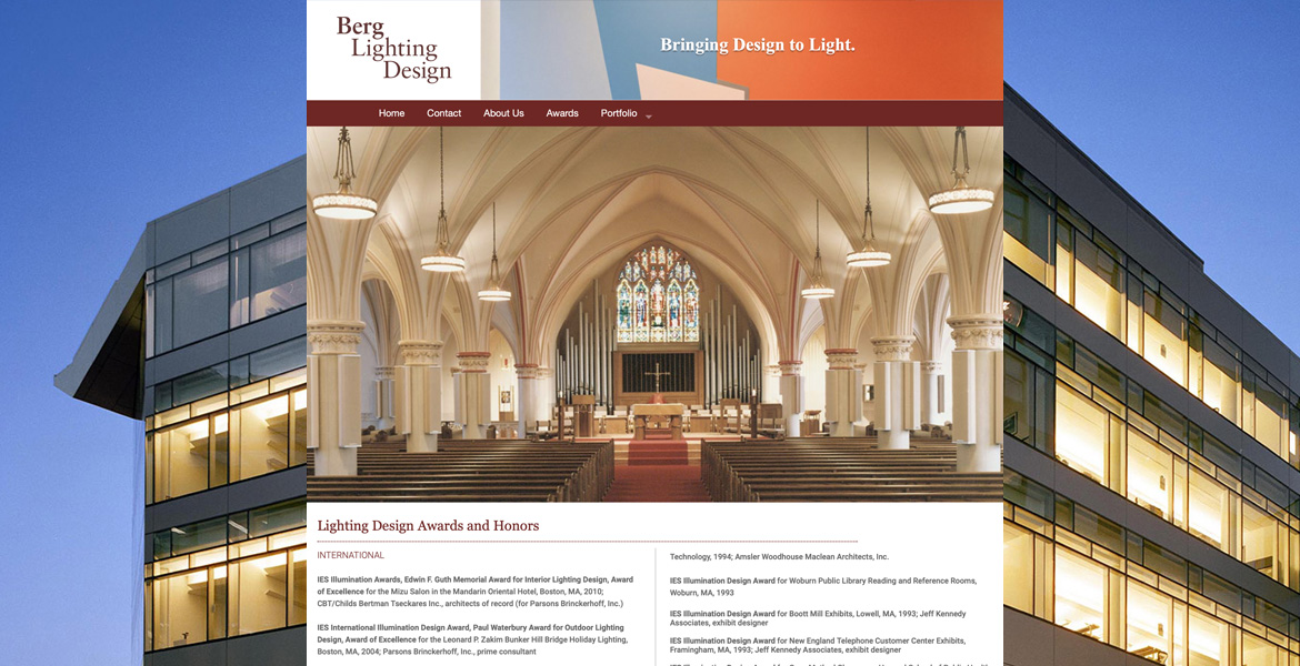 architect portfolio web site responsive